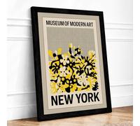 Museum Modern Art Retro Framed Wall Art Print A1 (84.1×59.4cm) Black, Wall Decor for Living Room, Bedroom, Office & Home, Ready to Hang, Art Gift