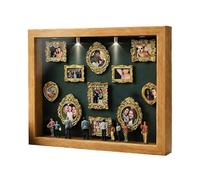 Museum of Us Box | Mini Museum Frames with Light | DIY Mini Museums Silhouette Box | Shadow Boxes Frame with Retro Gold Frames & Figurines | Picture Frame for Couples Valentine's Day