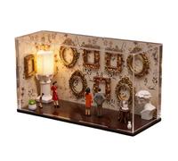 Museum of Us Kit - Tiny Picture Case with 5 Figurines, DIY Family Memory Vault, Keepsake Miniature Display Box, Personal History Exhibition Frame, Home Decor, Desktop Wall Accent For Mother Mom Travel