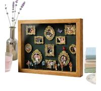 Museum Of Us Photo Frame - DIY Shadow Box Display Case With Figurines & Gold Mini Frames | Built-in Soft LED Lighting | Romantic Tabletop Decoration & Gift For Couples