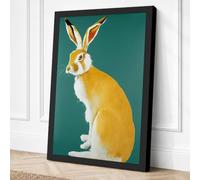 Museum Rabbit Vintage Canvas Wall Art Print 30x20 Inch (76 x 51 cm)