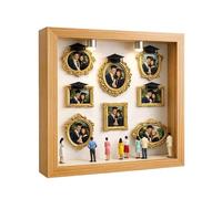 Museum Silhouette Box, Effortless Assembly, 25x25cm, DIY Mini Museum Frame, Shadow Box Frame Kit, Fun & Decorative, For Graduation, Birthday, Party, Her, Him, Family, Kids, Boyfriend