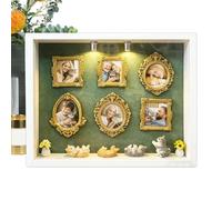 Museum Silhouette Box - Miniature Museum Decor | Decorative Photo Silhouette - Album Mini Box Stylish Creative Memory Display Set Includes Miniature Sculptures And Photo Frames, Cherished Collectibles