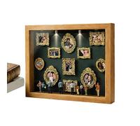 Museum Silhouette Frame DIY - Miniature Keepsake Storage, Mini Museum Shadow Frame - for Birthday Holiday Home Apartment Farmhouse Hotel Student Dorm Living Room