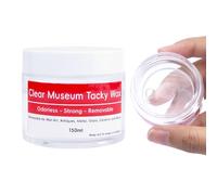 Museum Wax, 150ml Reusable Exhibits Adhesive Gel, Odorless Exhibits Fixing Gel, Removable Clear Putty for Glass Ceramic Art Craft Artifacts Decorations Action Figure Collection Display