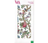Museums and Galleries 4 Sheets of Gift Wrap Tissue Paper - the Chinese Tree Wallpaper Design - Exotic Colourful Flowers and Birds