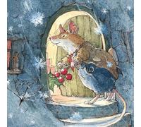 Museums and Galleries Charity Christmas Cards Pack of 12 - Charity Christmas Cards with 2 Brambly Hedge Mice Designs - Eco-Friendly Xmas Cards Multipack with Envelopes