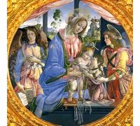 Museums and Galleries Marketing. Christmas Classics 12.3 x 12.3cm Virgin and Child with St John and Angels Charity Designed Christmas Card with Envelope (Pack of 8)