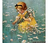 Museums and Galleries Marketing. Classics 16cm x 16cm Gathering Flowers in The Meadow Designed Greeting Card