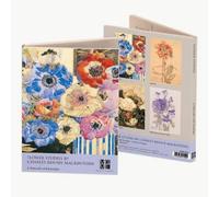 Museums and Galleries Marketing. Classics 178 x 127mm Flower Studies Designed Note Card Wallet with Envelope (Pack of 8)