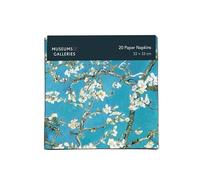 Museums & Galleries 20 Paper Napkins - Elegant 'Almond Branches in Bloom' - Vincent Van Gogh Artistic Design - Disposable Serviettes for Parties & Dining - 33 x 33cm