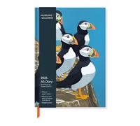 Museums & Galleries 2026 A5 Desk Diary - Week to View - Bird Prints by Robert Gillmor