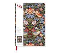 Museums & Galleries 2026 A5 Desk Diary - Week to View - V&A Museum - Strawberry Thief Design - William Morris & Friends