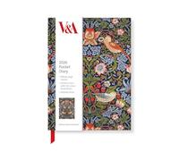 Museums & Galleries 2026 A6 Pocket Diary - Week to View - V&A Museum - Strawberry Thief Design - William Morris & Friends