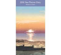 Museums & Galleries 2026 Slimline Year Planner 2026 Month To View Diary - Beach Sunset