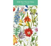 Museums & Galleries 2026 Slimline Year Planner 2026 Month To View Diary - Floral Manuscript