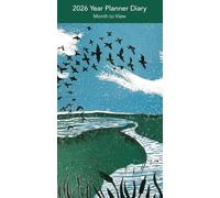 Museums & Galleries 2026 Slimline Year Planner 2026 Month To View Diary - Respite by Venetia Higgins