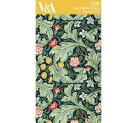 Museums & Galleries 2026 Slimline Year Planner 2026 Month To View Diary - V&A Museum - Leicester Wallpaper Design