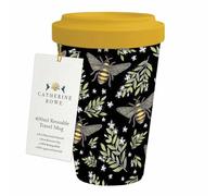 Museums & Galleries 400ml Reusable Travel Mug - Honey Bee and Flowers Design - Sustainable Kitchenware Gift Idea