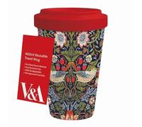 V&A William Morris Strawberry Thief Reusable Travel Mug 400ml