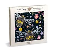 Museums & Galleries 6 Luxury Boxed Notecards with Envelopes (Wild Press Bumblebees) EFE034