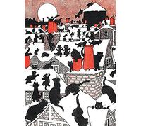 Museums & Galleries A Black Cat Holiday by Charles Robinson Pack of 8 Christmas Cards, Multicolour, Size 178 x 130mm
