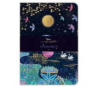 Museums & Galleries A5 Softcover Lined Notebook - Meditative Moon Artistic Design with Foil Details - 160 Pages - Lay Flat Binding