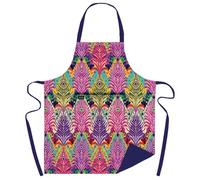 Museums & Galleries Adjustable Apron - 'Peacock Ikat' Colourful Design by Matthew Williamson - Organic Cotton - Stylish Home Accessory