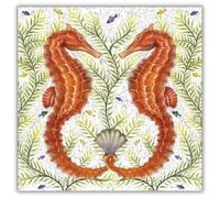 Museums & Galleries Birthday Card for Women - Seahorse Design by Catherine Rowe - Blank Inside - Sea Life Art Greeting Card for Her