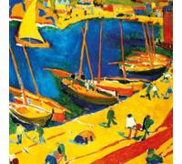 Museums & Galleries Birthday or All-Occasion Card - Vibrant Harbour Scene Design - Blank Inside - For Men or Women - Artistic Greeting Card - 'Collioure:The Fishing Port' by Andre Derain