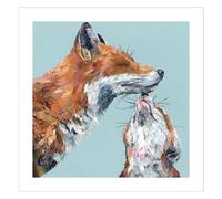 Museums & Galleries Blank Card for Men Or Women - Cute Fox & Cub Design - Premium Greeting Card with Envelope - Suitable for Birthdays & Other Occasions - Eco-Friendly & Recyclable