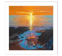 Museums & Galleries Blank Card for Men or Women - Serene Coastal Sunset Design - Premium Greeting Card - Suitable for Birthdays & Other Occasions - Eco-Friendly & Recyclable