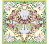 Museums & Galleries Blank Notecards Pack of 6 - Butterfly & Orchids by Matthew Williamson - Embossed Gold Foil Finish - Premium Greeting Cards Multipack with Envelopes