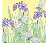 Museums & Galleries Blank Notecards Pack of 8 - Dragonflies & Iris by Emily Burningham - Pretty Floral Design - Premium Greeting Cards Multipack with Envelopes
