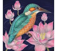 Museums & Galleries Blank Notecards Pack of 8 - Kingfisher by Catherine Rowe - Premium Greeting Cards Multipack with Envelopes