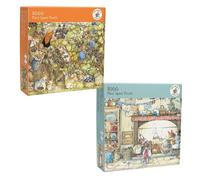 Museums & Galleries Brambly Hedge Jigsaw Puzzles - Pack of 2 x 1000 Piece Puzzles for Adults - Beautiful Illustrated Countryside Scenes - Gift for Nature & Book Lovers