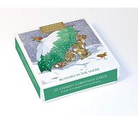 Museums & Galleries Charity Christmas Card Box of 20-4 Bunny Rabbits in The Snow Designs - Christmas Card Multipack - in Aid of UK Charities