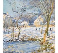 Museums & Galleries Charity Christmas Card Pack of 8 - Claude Monet Pond in the Snow Countryside Scene - Christmas Card Multipack - In Aid of UK Charities