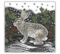 Museums & Galleries Starlight Hare Pack of 8 Macmillan Charity Christmas Cards