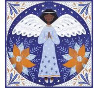Museums & Galleries Charity Christmas Cards - Angel in Blue - Eco-Friendly and Recyclable - Pack of 8 Cards