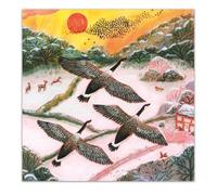 Museums & Galleries Charity Christmas Cards Pack of 5, Geese & Snowy Fields