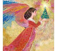 Museums & Galleries Charity Christmas Cards Pack of 8 - Artistic Angel and Tree Design - Religious Christmas Cards Multipack - In Aid of Macmillan Cancer Support