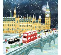 Museums & Galleries Charity Christmas Cards Pack of 8 - Festive London Winter Scene- Premium Greeting Cards Multipack with Envelopes - Supporting UK Charities