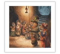 Museums & Galleries Charity Christmas Cards - Pack of 8 Premium Christmas Greeting Cards with Envelopes - Festive Mice - 'The Wind in the Willows' - Supporting UK Charities