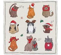 Museums & Galleries Charity Christmas Cards - We Wish You A Meowy Christmas! Cats - Eco-Friendly and Recyclable - Pack of 8 Cards