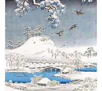 V & A Christmas Cards - (M&G5054) - Snow Scene in the Garden of a Daimyo, Japan - Pack of 5