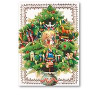 Museums & Galleries Christmas Cards Pack of 8 - Christmas Tree Vintage Design - Eco-Friendly & Recyclable