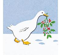 Museums & Galleries Christmas Cards Pack of 8 - Goose and Holly - Eco-Friendly and Recyclable