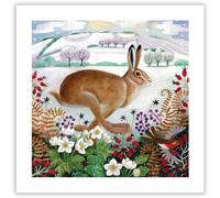 Museums & Galleries Christmas Cards Pack of 8 - Winter Hare Design - Festive Christmas Cards Multipack