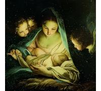 Museums & Galleries Christmas Cards - Religious Mary & Baby Jesus - Pack of 5 Premium Greeting Cards with Envelopes - 'Holy Night' by Carlo Maratta
